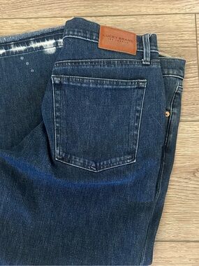Lucky Brand Mid-Rise Blue Jeans with Bleach-Dip Frayed Hem -Size12/31